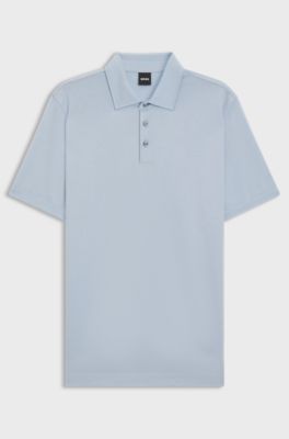 Regular-fit polo shirt in piqu&eacute; fabric, Light Blue