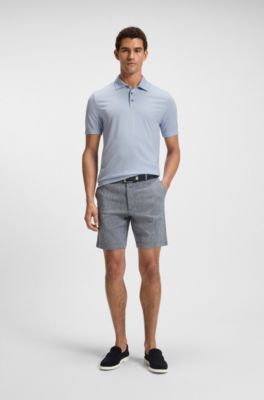 Regular-fit polo shirt in piqu&eacute; fabric, Light Blue