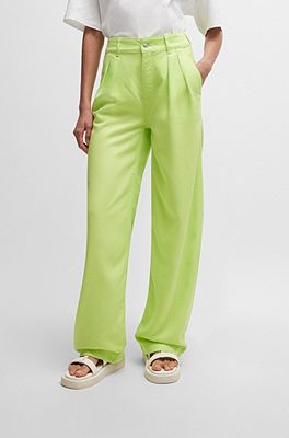 BOSS - Hose aus softem Twill mit weitem Beinverlauf 