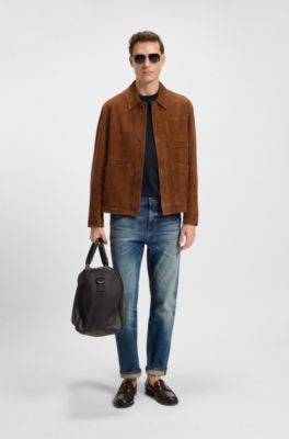 Regular-fit T-shirt in piqu&eacute; fabric with cotton, Dark Blue