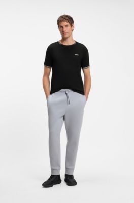 T-shirt van katoenpiqu&eacute; , Zwart