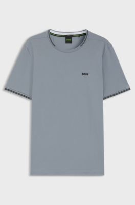 Cotton-piqu&eacute; T-shirt , Grey