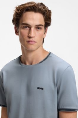 Cotton-piqu&eacute; T-shirt , Grey