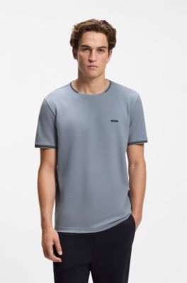 Cotton-piqu&eacute; T-shirt , Grey