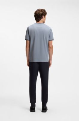 Cotton-piqu&eacute; T-shirt , Grey