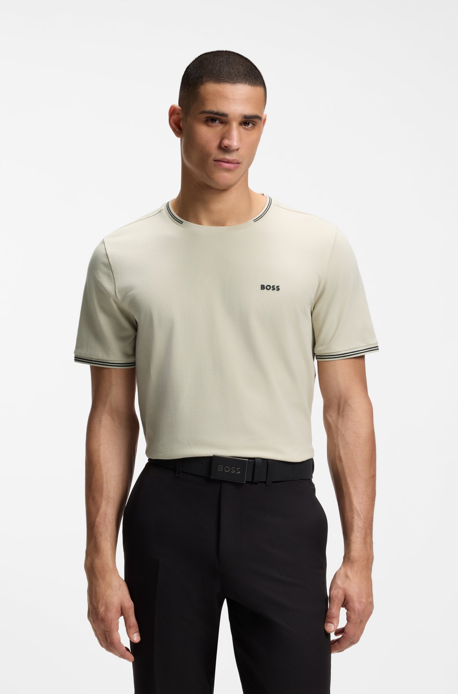 Boss Cotton-piqué T-shirt herr