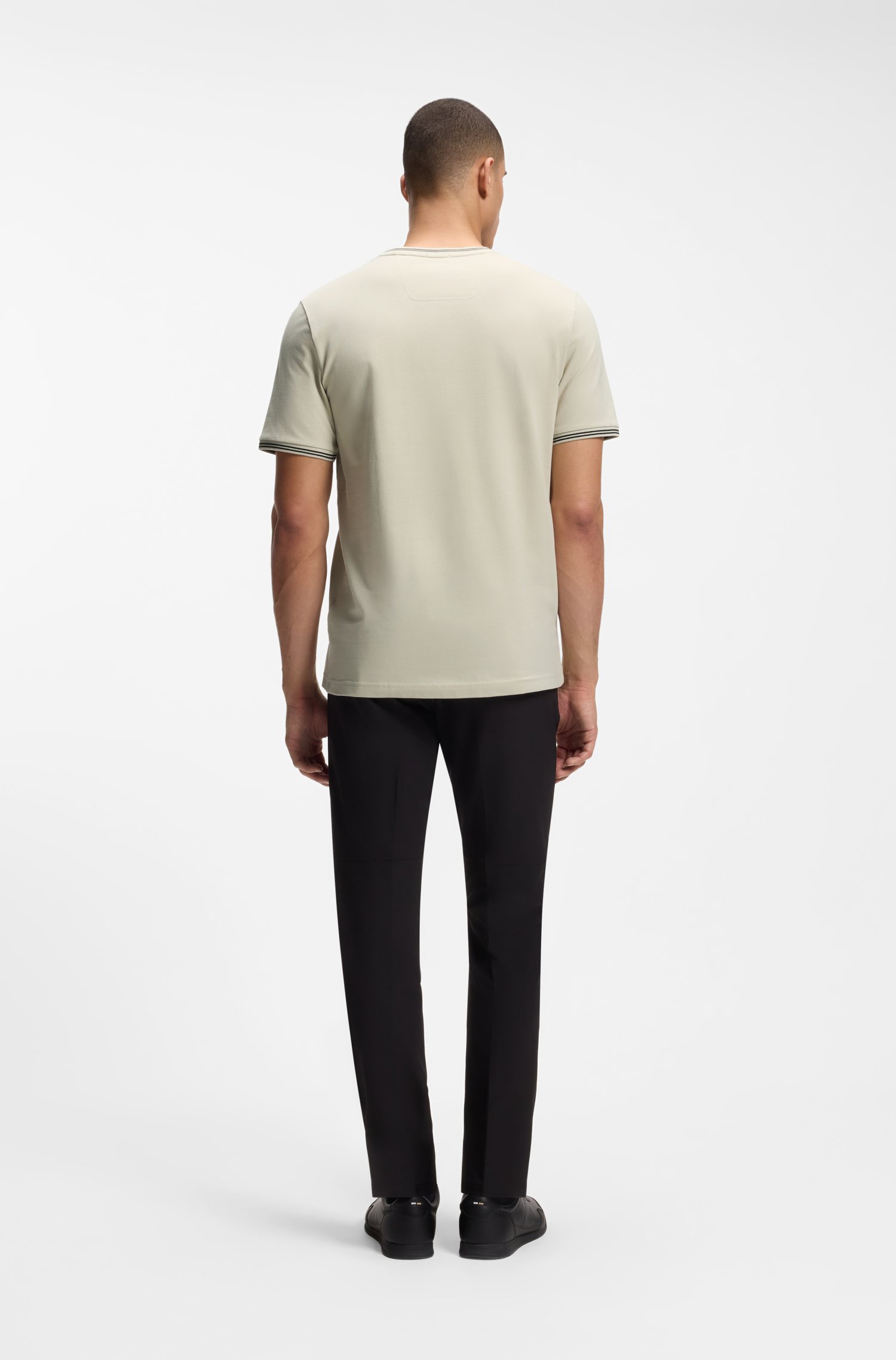 Boss Cotton-piqué T-shirt herr – bild 3