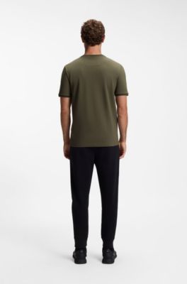 Cotton-piqu&eacute; T-shirt , Olive
