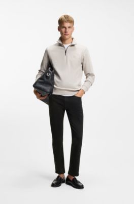 Delaware Slim-fit jeans in stay-black comfort-stretch denim, Black