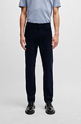 Delaware Slim-fit jeans in stretch-cotton gabardine, Dark Blue