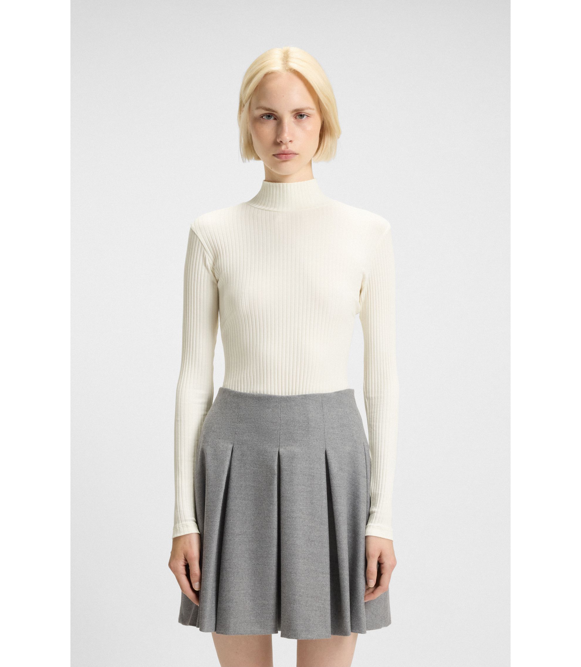 Slim-Fit Longsleeve aus Stretch-Baumwolle mit Logo-Print