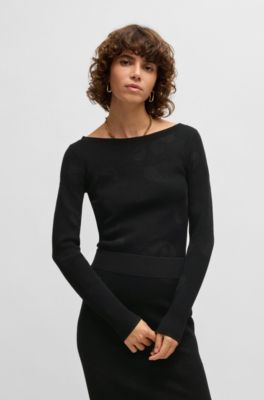 美品 HUGO BOSS ニットセーター ベージュ ブラック 楽天市場】HUGO BOSS ヒューゴボス（ニット・セーター｜トップス