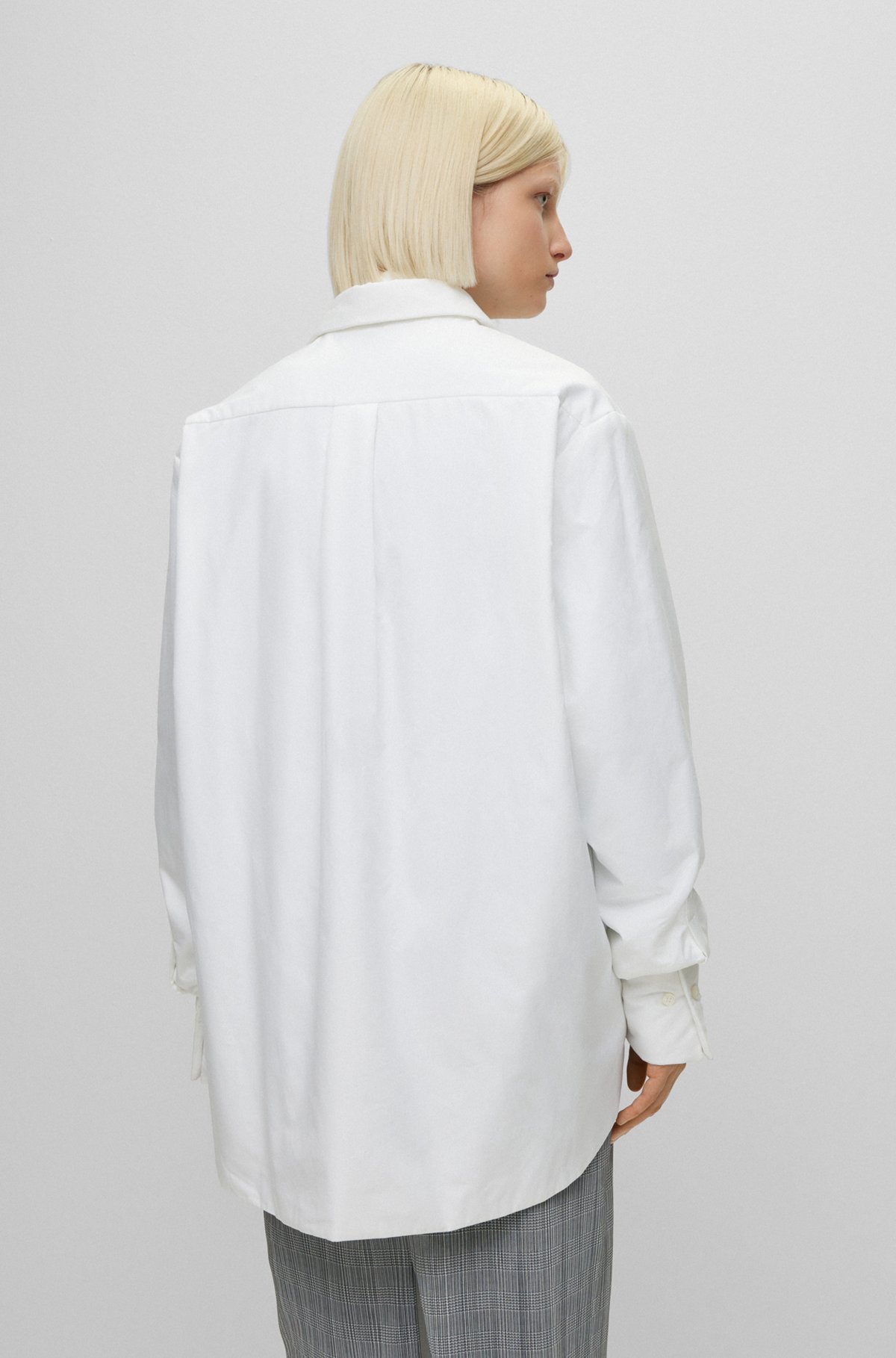 BOSS - オーバーサイズ パデッド コットンポプリン シャツジャケット