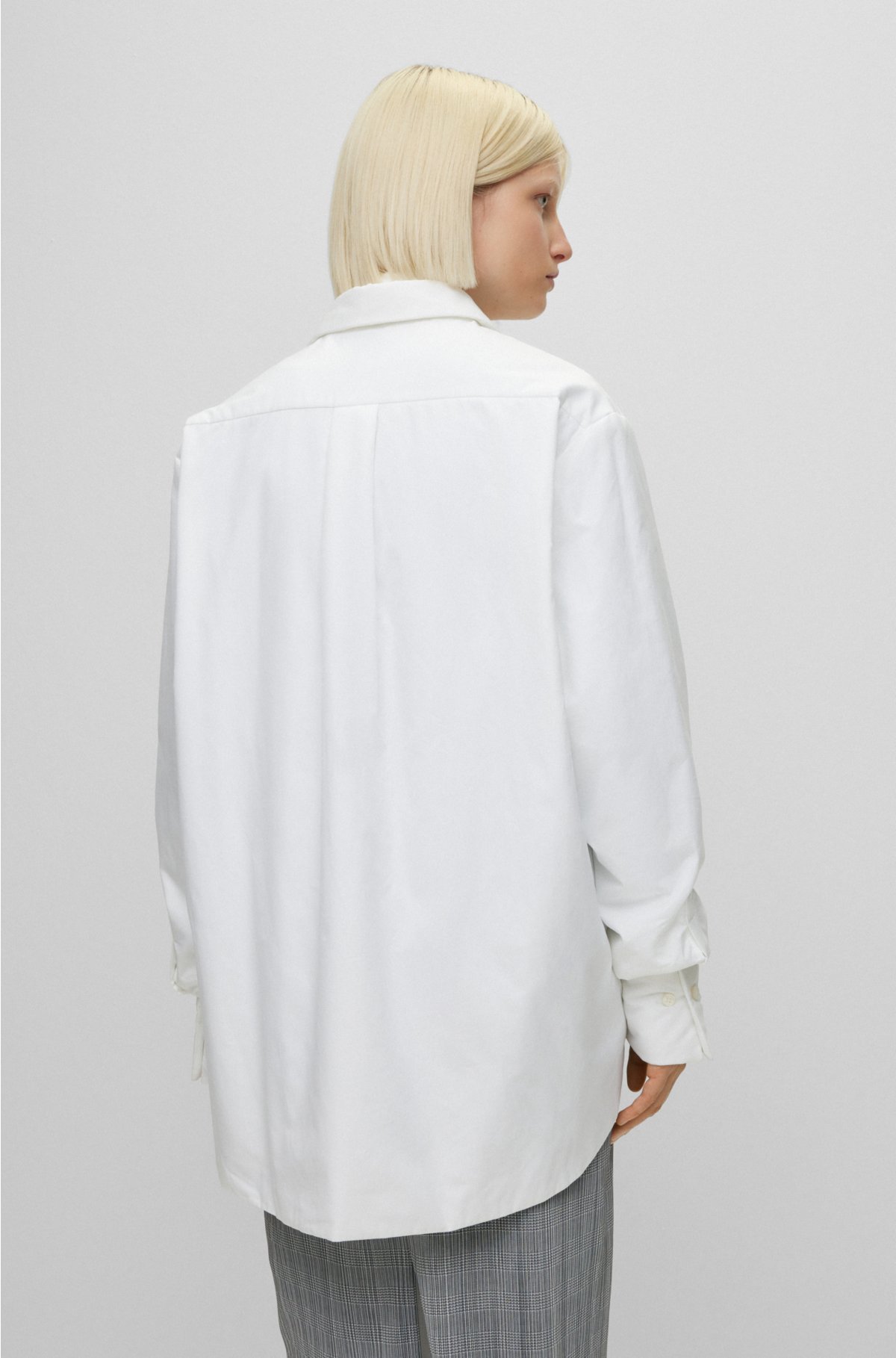 BOSS - オーバーサイズ パデッド コットンポプリン シャツジャケット
