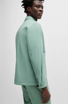 Stretch Overshirt 'Hundborg' - Dusty Green Mix