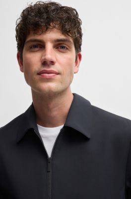 BOSS - Slim-Fit Jacke aus wasserabweisendem Performance-Stretch-Gewebe 