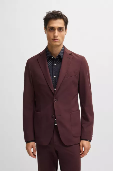 Slim-fit jacket in performance-stretch jersey