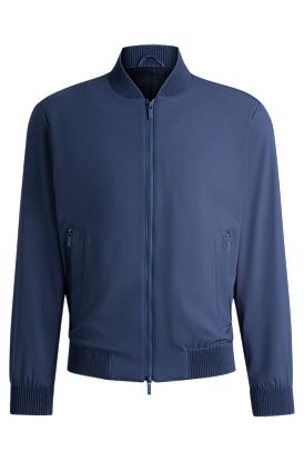 Slim-fit blouson jacket in a wool blend