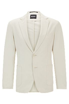 Slim-fit jacket in wrinkle-resistant performance-stretch fabric
