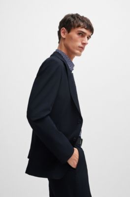 BOSS - Slim-fit jacket in wrinkle-resistant performance-stretch fabric 