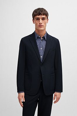 BOSS - Slim-fit jacket in wrinkle-resistant performance-stretch fabric