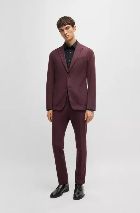 Slim-fit trousers in performance-stretch jersey