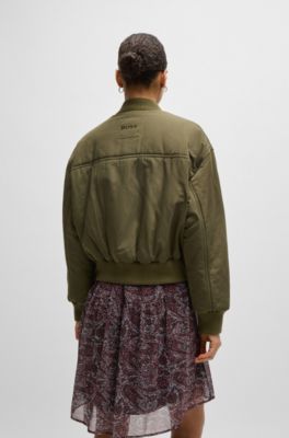 BOSS カーキ✖️ネイビーのリバーシブル レザージャケット BOSS カーキ