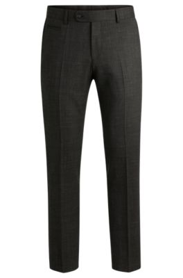 BOSS - スリムフィットパンツ バージンウール/リネン 