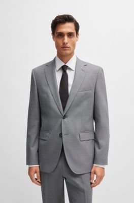 18747 Grey Regular Fit Water Resistant Patterned Suit