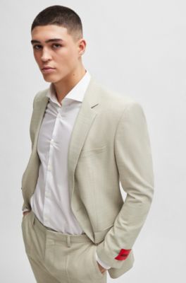 HUGO Slimfit suit in patterned performancestretch fabric