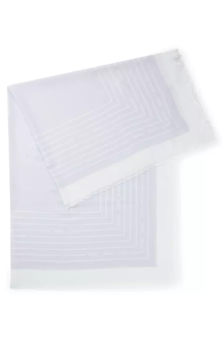 Voile scarf with logo print