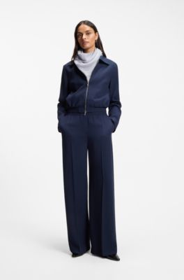 Sciarpa in voile con logo stampato, Celeste