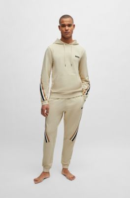 BOSS - コットンテリー フーディ シグネチャーストライプ テープ 