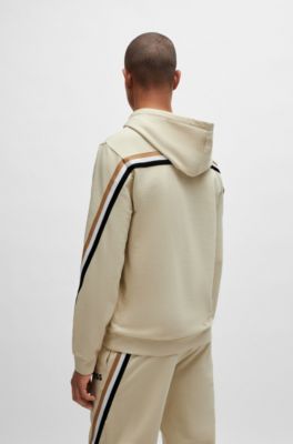 BOSS - コットンテリー フーディ シグネチャーストライプ テープ 