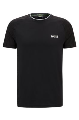 BOSS - BOSS x Matteo Berrettini stretch-jersey T-shirt with signature ...