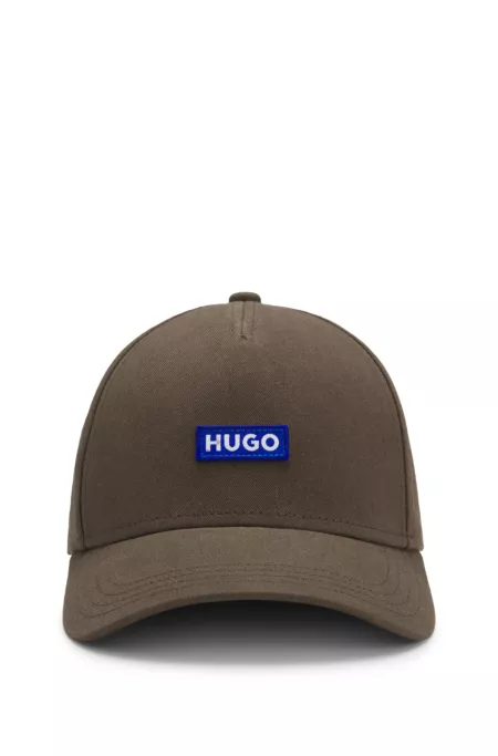 Cotton-twill cap with logo patch
