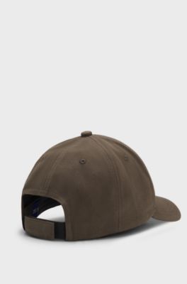 Cotton-twill cap with logo patch, Dark Brown