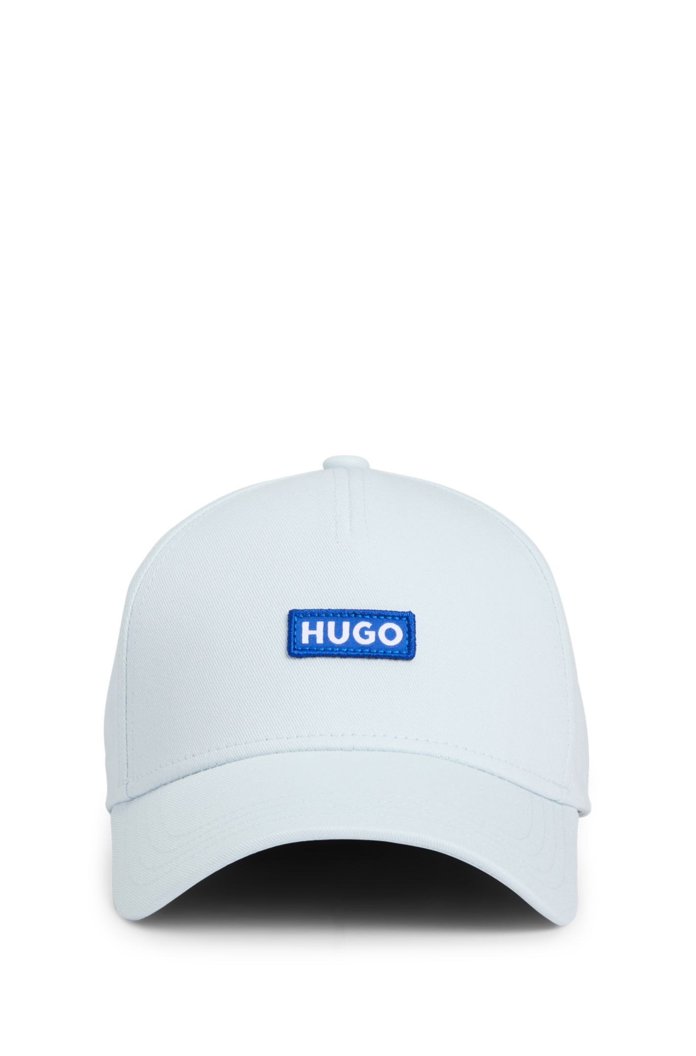 HUGO BLUE エンブロイダリー ロゴ ラベル コットン キャップ HUGO - コットンツイル キャップ エンブロイダリーロゴラベル