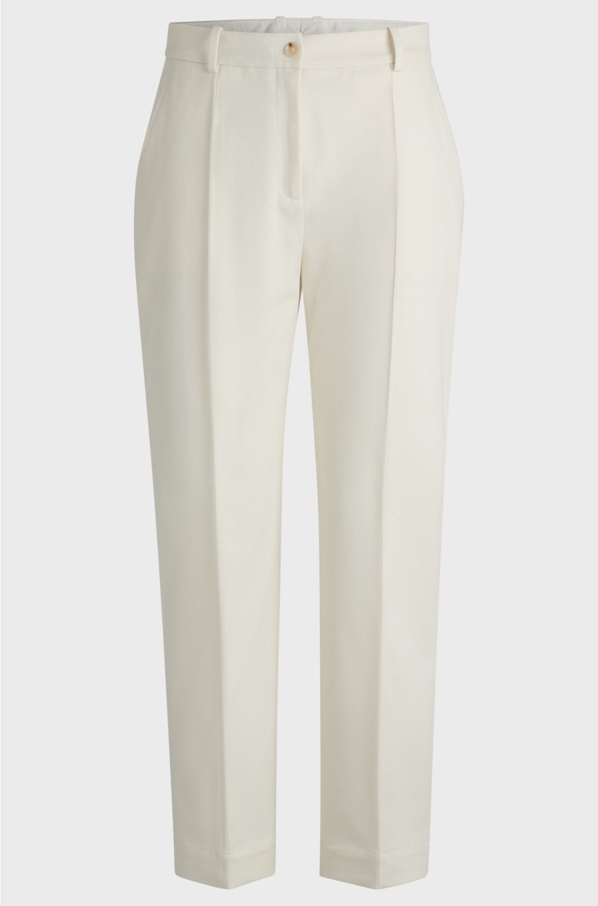 BOSS - Regular-fit trousers in cotton, cashmere and stretch