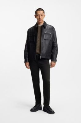 Jeans extra slim fit in denim elasticizzato nero intenso, Nero