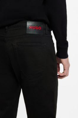Tiefschwarze Extra Slim-Fit Jeans aus Stretch-Denim, Schwarz