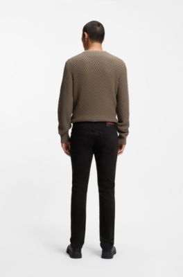 Tiefschwarze Extra Slim-Fit Jeans aus Stretch-Denim, Schwarz