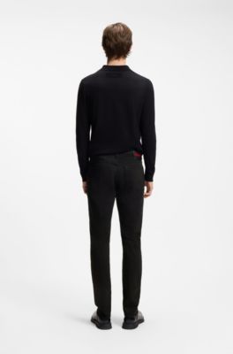 Tiefschwarze Extra Slim-Fit Jeans aus Stretch-Denim, Schwarz