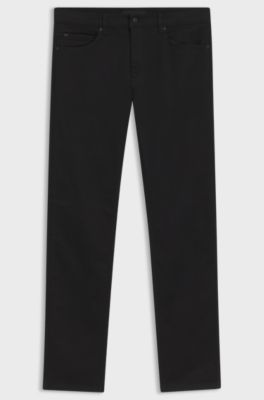 Slim-fit jeans in ultra-black stretch denim, Black