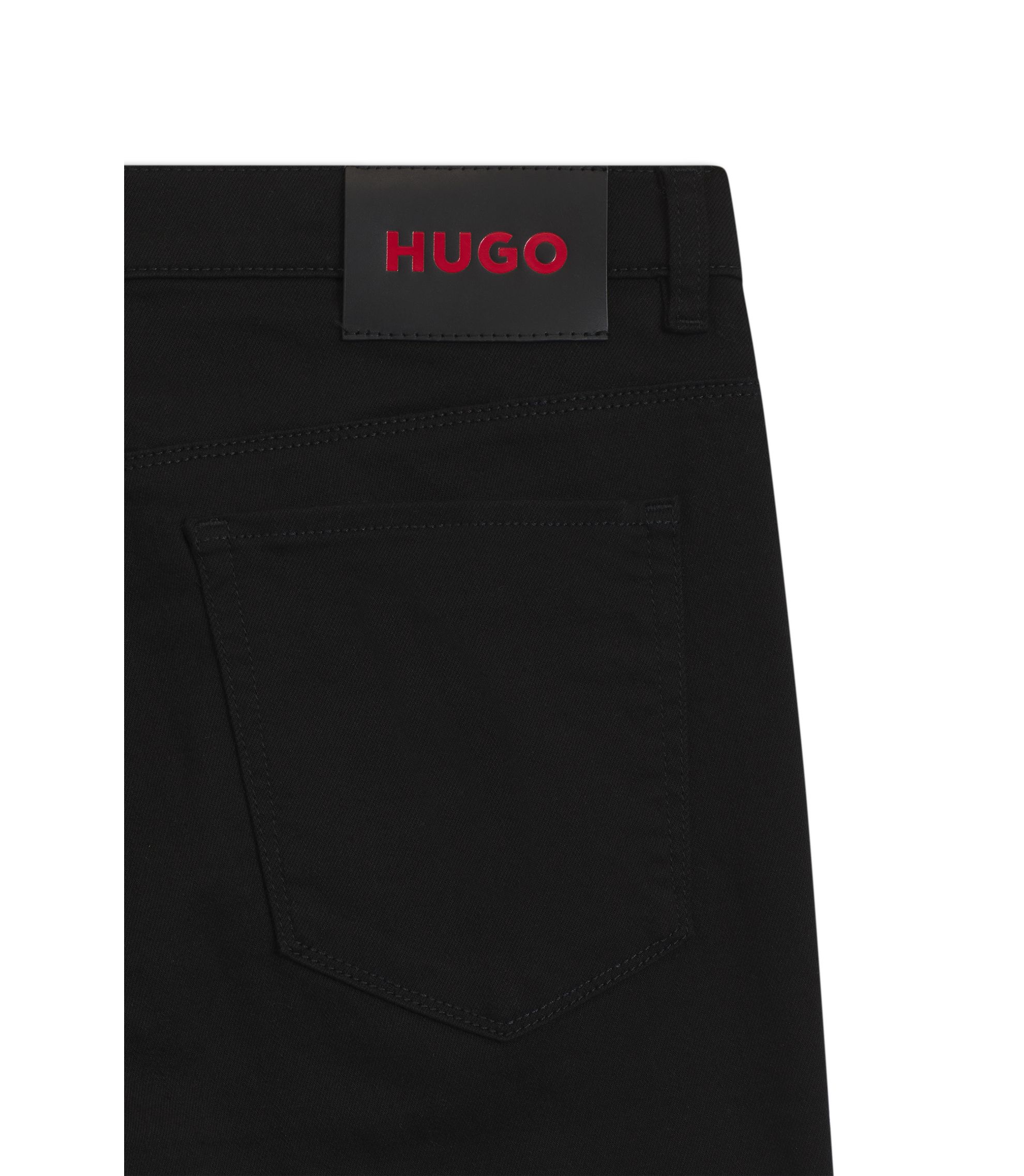 HUGO - スリムフィットジーンズ スーパーブラック ストレッチデニム