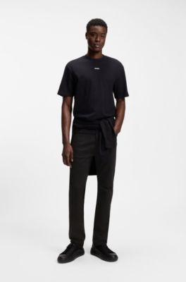 Jeans slim fit in denim elasticizzato nero intenso, Nero