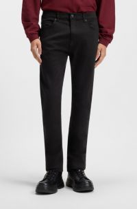 Jean Slim en denim stretch noir intense, Noir