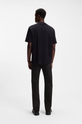 Slim-fit jeans in ultra-black stretch denim, Black
