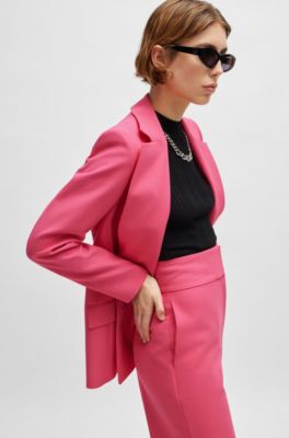 HUGO - リラックスフィット ジャケット ダブルブレスト - ピンク