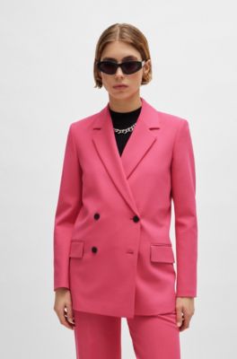 wb ピンク ダブルブレストジャケット40